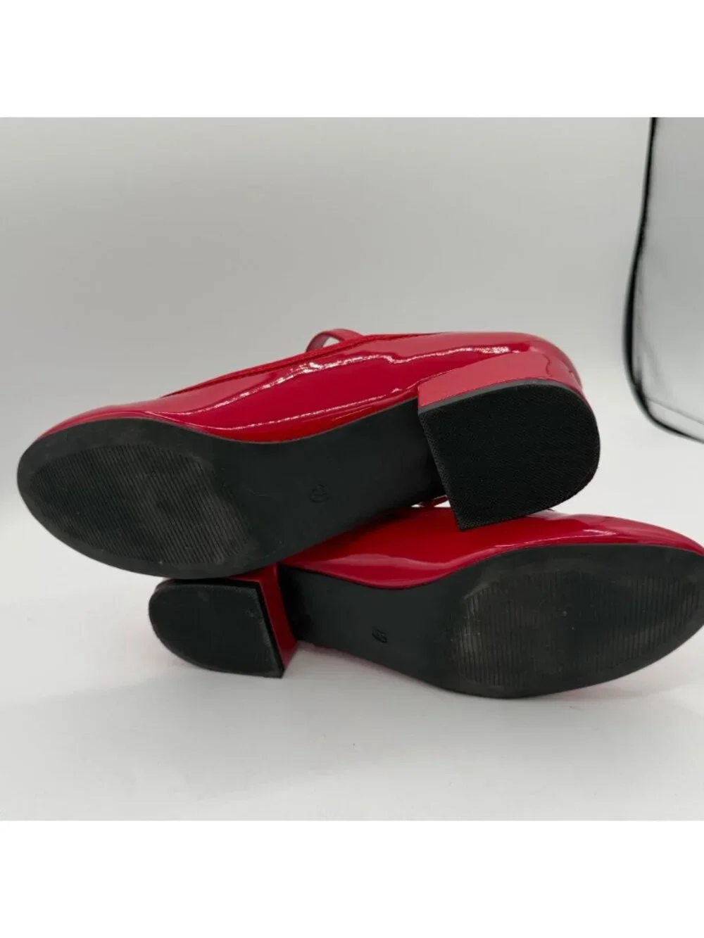 Madden Girl Tutuu block-heel Mary Jane flats red patent finish size 7.5M - Picture 8 of 9